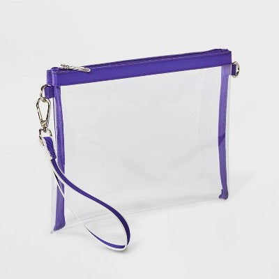 Game Day Clear Wristlet Clutch - Wild Fable Purple