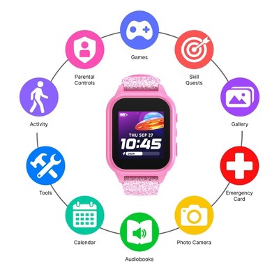 PlayZoom 4 Kids Smartwatch with Camera - Pink Glitter