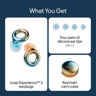 Loop Experience 2 Earplugs for Live Events Concerts Festivals and Night Outs - Coachella