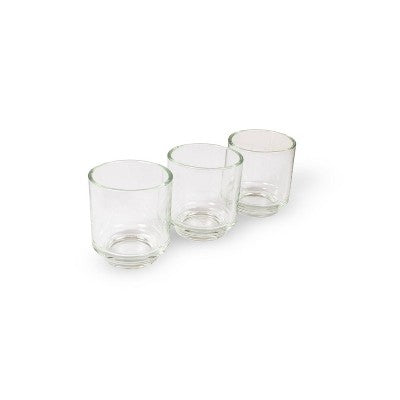 3pk Glass Votive Clear - Bullseye's Playground