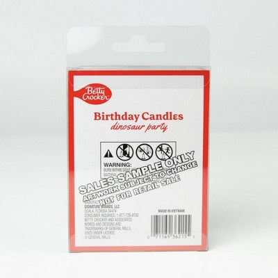 Betty Crocker Premium Dinosaur Birthday Candles 3ct
