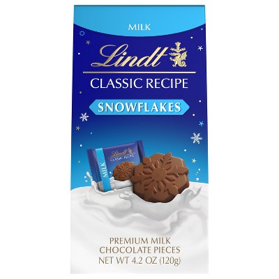 Lindt Milk Christmas Candy Snowflake Chocolate Bag - 4.2oz
