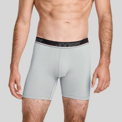 Jockey Generation Men's 3pk Infinity Cool Boxer Briefs - Black/Gray S: Tagless, Moisture Wicking, Quick Drying