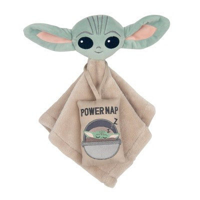 Lambs & Ivy Star Wars Cozy Friends The Child/Baby Yoda Lovey & Door Pillow Gift Set: Microfiber, Security Blankets