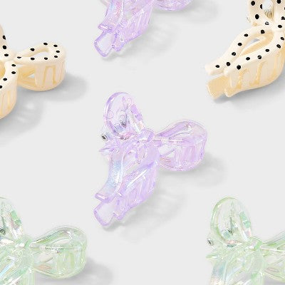 Girls' 6pk Bow Claw Clip Set - art class