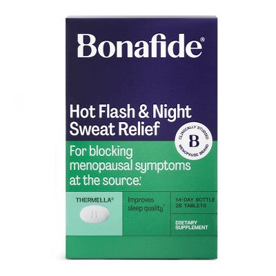 Bonafide Hot Flash and Night Sweats Relief Tablets - Thermella - 14 Day Supply - 28ct