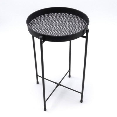 Metal Plant Stand Black/White - Bullseye's Playground