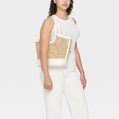Straw Caning Tote Bag - A New Day Natural