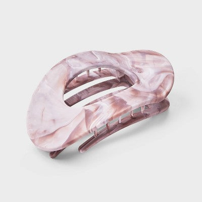 Marble Oval Shovel Hair Clip - Universal Thread Pink