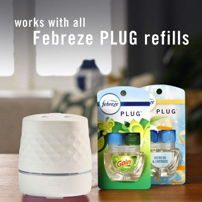 Febreze Plug Scent Booster Downy Calm Starter Kit - 0.87 fl oz/2ct: Electric, Oil, Air Freshener Holders