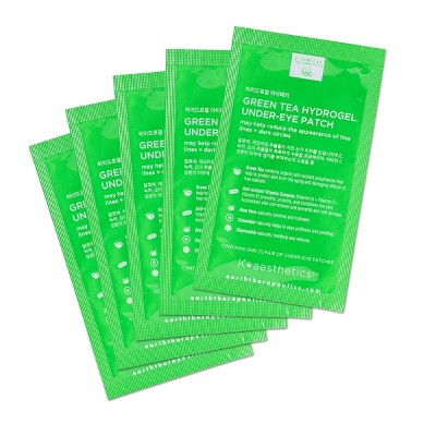 Earth Therapeutics Green Tea Hydrogel Under Eye Patches Facial Treatment - 5ct