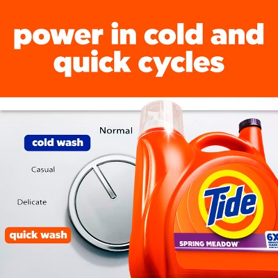 Tide Spring Meadow HE Deep Cleaning Concentrated Liquid Laundry Detergent 100 Loads - 125oz