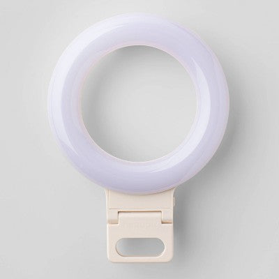 Clip-On Conference Ring Light - heyday Stone White: Camera Light Accessory