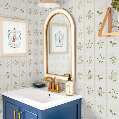 Tempaper & Co. Peel and Stick Wallpaper Cottage Floral (LOCAL PICKUP ONLY)