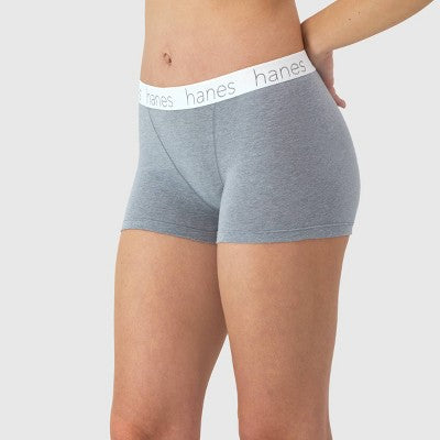 Hanes Premium Women's 4pk Boyfriend Cotton Stretch Boxer Briefs - Color May Vary M