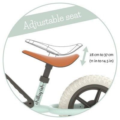 Chillafish Charlie Breeze 10" Kids' Balance Bike - Mint Green: Adjustable Handlebar & Seat (LOCAL PICKUP ONLY)