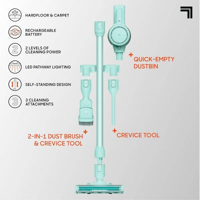 Sharper Image Cordless Vacuum Lightweight Stick and Handheld Combo Mint (LOCAL PICKUP ONLY)
