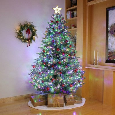 Philips 7.5' Lit Balsam Teardrop Bicolor Multi Function Twinkle Led Lights Autoconnect Foot Pedal with Remote Control (LOCAL PICKUP ONLY)