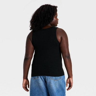 Women's Iconic Crew Tank Top - Universal Thread Black XXL
