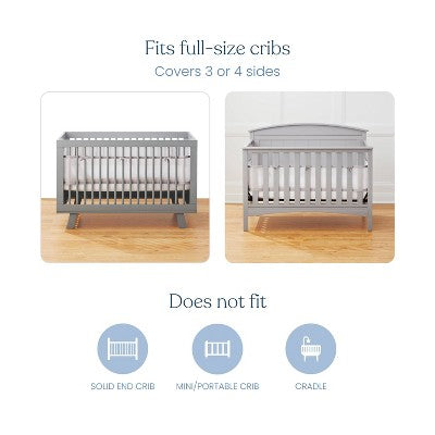 HALO Breathable Mesh Crib Liner, Full Size Crib - Classic, White