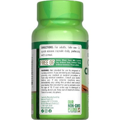 Nature's Truth Ceylon Cinnamon 2000mg with Chromium | 60 Capsules