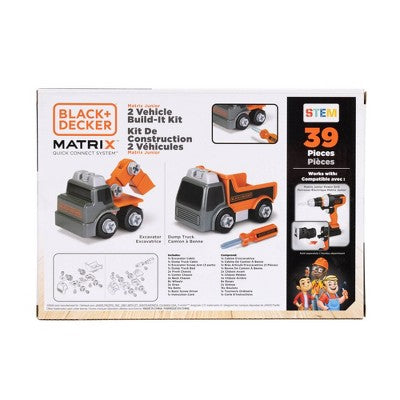 BLACK + DECKER Matrix Junior 2 Vehicle Build-It Kit includes 39pc