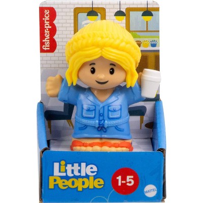 Fisher-Price Little People Denim Jumpsuit Mom Figure: Developmental Toy for Toddlers & Kids