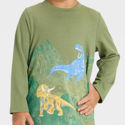 Toddler Boys' Dinosaur Graphic T-Shirt - Cat & Jack Green 18M