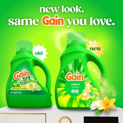 Gain Original HE Concentrated Liquid Laundry Detergent 61 Loads - 81 fl oz: Bleach-Free, Paraben-Free, Aluminum-Free