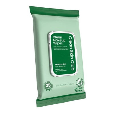 Clean Skin Club Makeup Facial Cleansing Wipes Sensitive Skin - 25ct