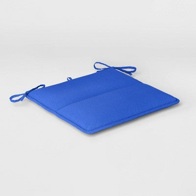 16"x16" Solid Outdoor Chair Seat Cushion Cobalt Blue - Room Essentials