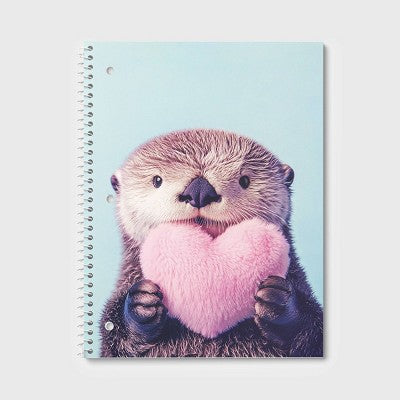 Otter Wide Rule 7.5"x10.5" Spiral Paper Notebook Blue - up&up