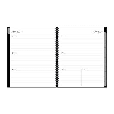 Blue Sky 2024-25 Weekly/Monthly Planner 11"x8.5" Wirebound Black