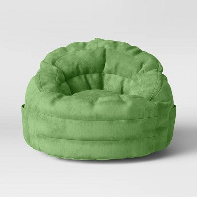 Settle In Kids' Bean Bag Chair Green - Pillowfort: Toddler Seat, Indoor Use, Polystyrene Beads, Handle & Pocket (LOCAL PICKUP ONLY)