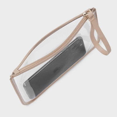 Clear Pouch Wristlet - A New Day Tan