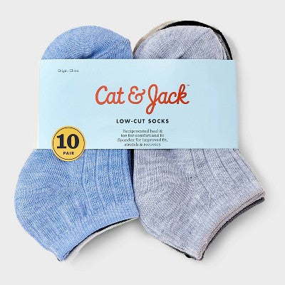 Baby 10pk Low Cut Socks - Cat & Jack 12-24M