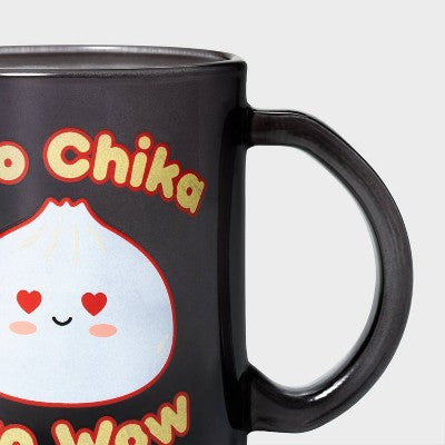 16 fl oz Glass Mug Bao Chika Black