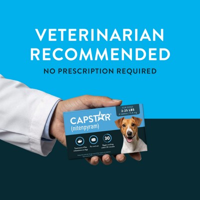 Capstar (Nitenpyram) for Dogs - 2-25lbs: Oral Flea Treatment, All Ages, 6 Pills