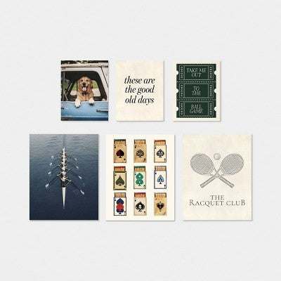 Set of 6 Sporty Wall Posters - Room Essentials