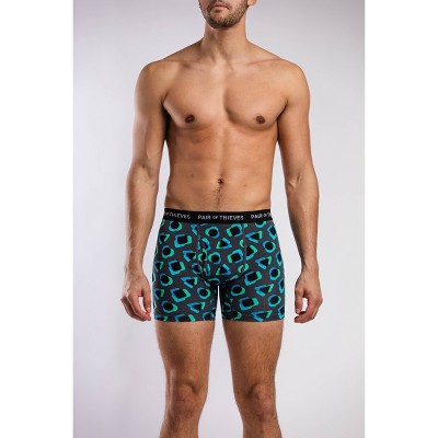 Pair of Thieves Men's Super Soft Boxer Briefs 2pk - Green/Black L