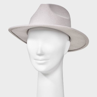 Value Felt Hat - Universal Thread Gray L/XL: Recycled Polyester, Adjustable Panama Style, Heavyweight Knit Fabric