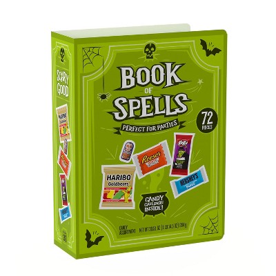 HERSHEY'S Chocolate & Sweets Assorted Trick or Treat Halloween Candy Spell Book Box - 30.51oz/72pc