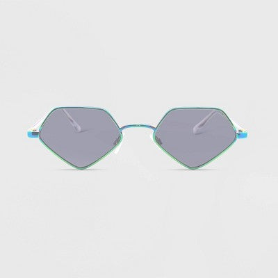 Women's Geometric Hexagon Metal Sunglasses - Wild Fable