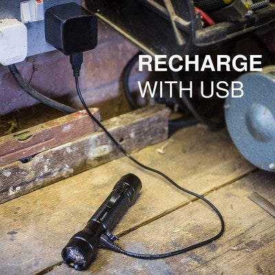 Energizer 700 Lumens Rechargeable Tactical Metal Light: LED Flashlight, Impact & Water-Resistant, Pocket Clip, Black