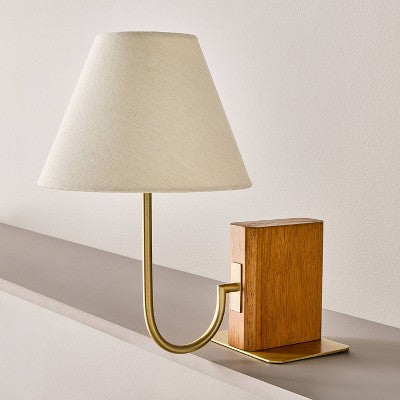 Wood Mid Tone Bookshelf Lamp - Hearth & Hand with Magnolia