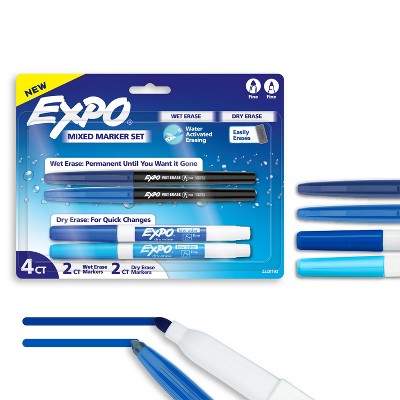 Expo 4ct Asst Dry Erase Marker Blue
