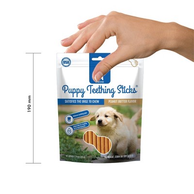 N-Bone Puppy Teething Chicken Flavor Dental and Hard Chew Dog Treat Sticks - 3.74oz