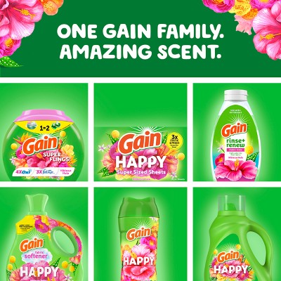 Gain Happy Hibiscus Hula HE Liquid Laundry Detergent 78 Loads - 113 fl oz
