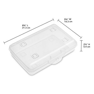 Sterilite Flat Top Pencil Box Clear