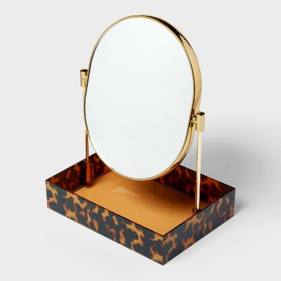 Leopard Print Tray with Gold Mirror - Threshold